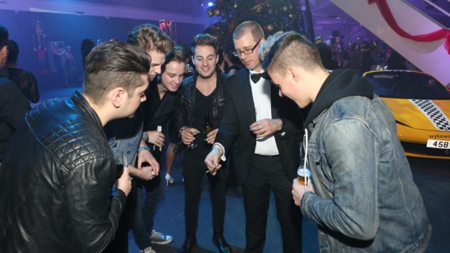 Ian Lavin the magician does a trick for Lawson